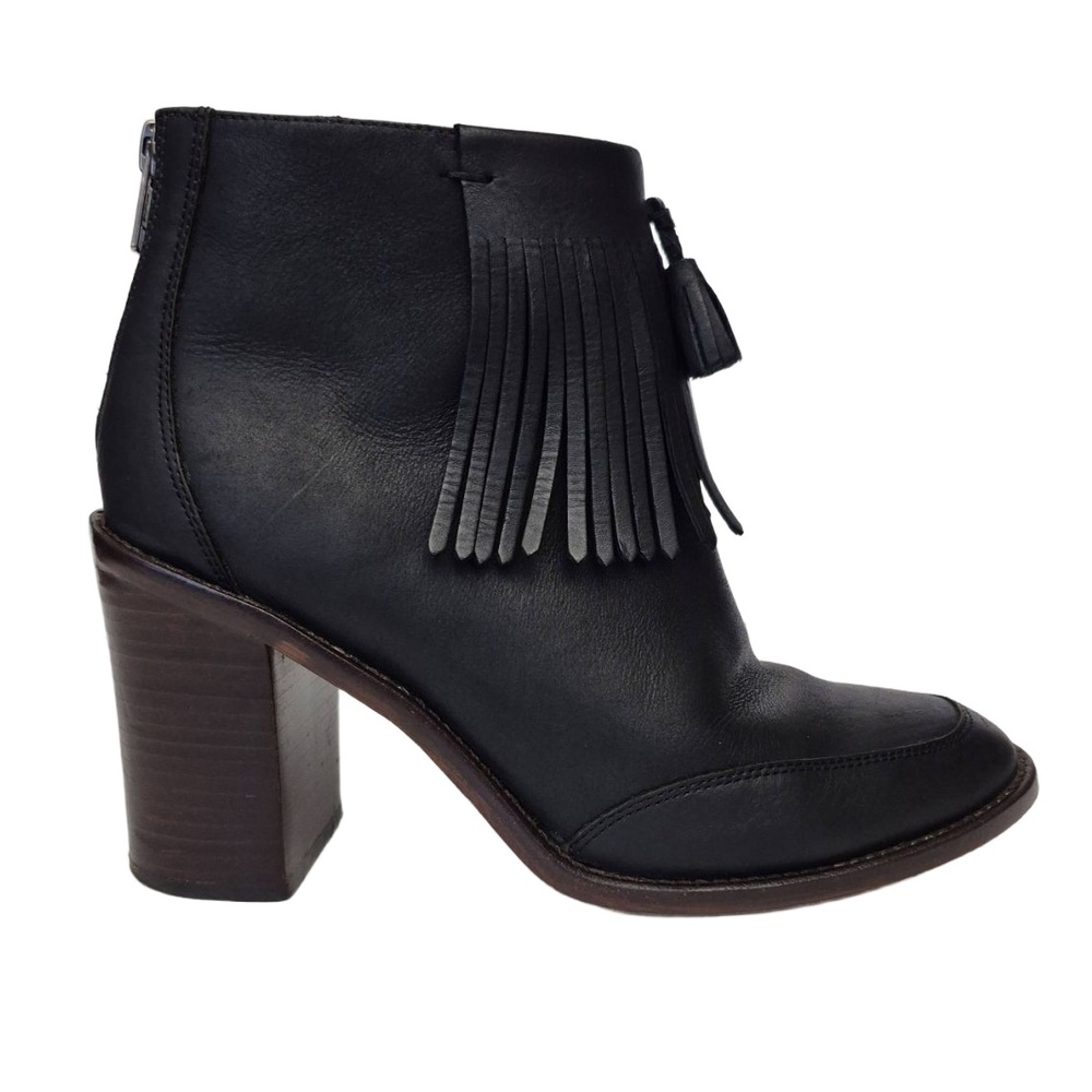 Madewell Adi Fringe Leather Ankle Woman boots Size 7.5